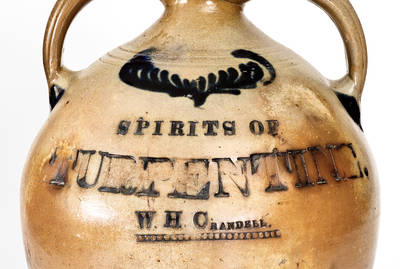 Outstanding Clark & Fox (Athens, NY) SPIRITS OF TURPENTINE Cooler for E.S. Fox s Brother-in-Law