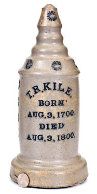 Extremely Rare Decker Pottery (Tennessee) Salesman s Sample Grave Marker