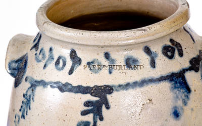 Exceedingly Rare PARR & BURLAND / BALTIMORE Stoneware Cooler (1815-1821)