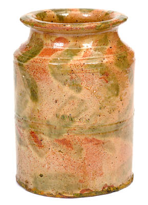 Very Rare WM. W. BURCHNELL / LONDON (William Burchnell, London, Madison County, Ohio Redware Jar