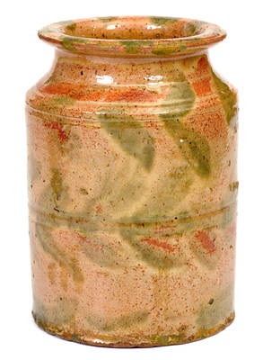 Exceptional Glazed WM. W. BURCHNELL / LONDON (Ohio) Redware Jar