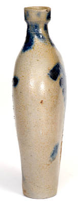 Rare Baltimore Stoneware Flask w/ Tulip Decoration, circa 1830