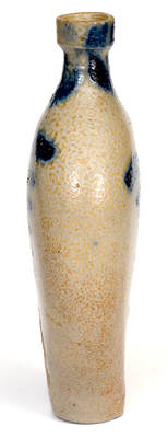 Rare Baltimore Stoneware Flask w/ Tulip Decoration, circa 1830