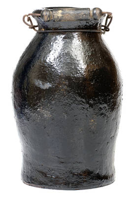 Rare Painted Stoneware Face Jug, attributed to Mr. Nelson, Wilkesboro, NC