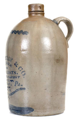 One-Gallon Pittsburgh, PA Stoneware Advertising Jug