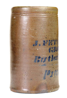 Pittsburgh, PA Stoneware Advertising Canning Jar