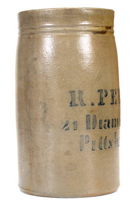 Pittsburgh, Pennsylvania Stoneware Advertising Canning Jar