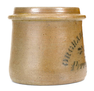 Rare ORCHARD PRESERVING / CO. / PITTSBURGH, PA Stoneware Canning Jar