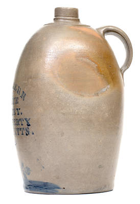 Pittsburgh, PA Stoneware Advertising Jug, Greensboro, PA origin