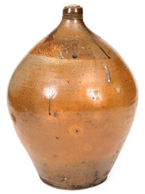 Fine CHARLESTOWN / GGG Iron-Decorated Stoneware Jug (Frederick Carpenter, Charlestown, MA)