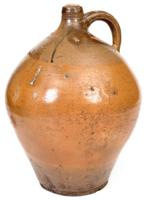 Fine CHARLESTOWN / GGG Iron-Decorated Stoneware Jug (Frederick Carpenter, Charlestown, MA)