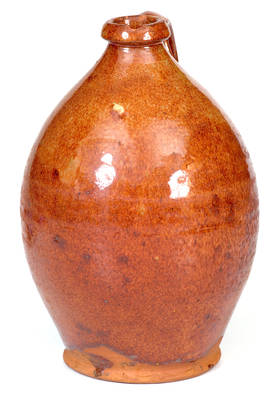 Fine Glazed Redware Jug, possibly Alvin Wilcox, West Bloomfield, New York