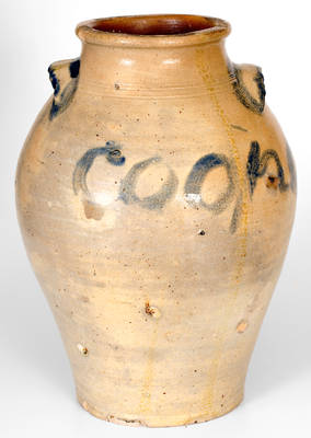 Exceedingly Rare Paul Cushman (Albany, NY, c1812) Stoneware Jar Inscribed 