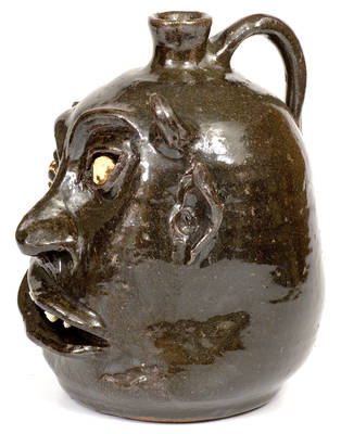 Rare att. Lanier Meaders Stoneware Devil Face Jug