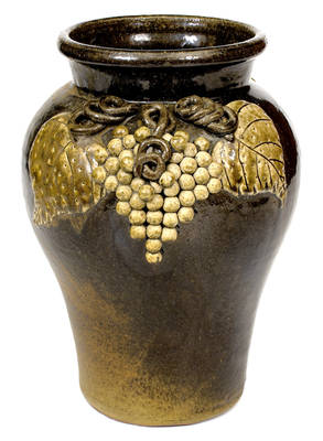 Lanier Meaders (Cleveland, GA) Stoneware Vase w/ Applied Decoration