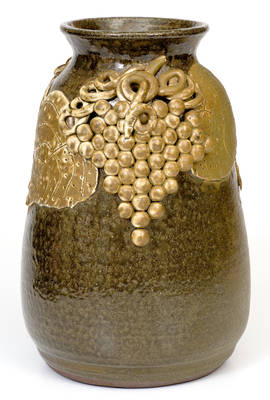 Lanier Meaders (Cleveland, Georgia) Stoneware Vase with Applied Decoration