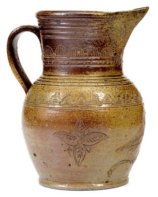 Exceptional Chester Webster, Randolph County, NC Stoneware Pitcher