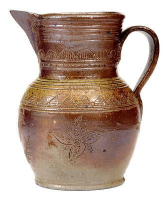 Exceptional Chester Webster, Randolph County, NC Stoneware Pitcher