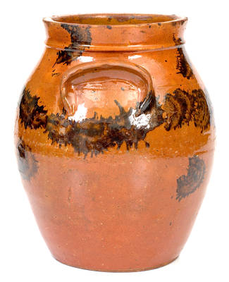 Slip-Decorated Redware Jar, Northeastern U.S. origin, circa 1840.