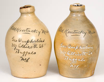 Pair of Small-Sized "Old Kentucky Malt / Buffalo, N.Y." Advertising Jugs