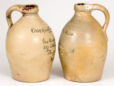 Pair of Small-Sized "Old Kentucky Malt / Buffalo, N.Y." Advertising Jugs