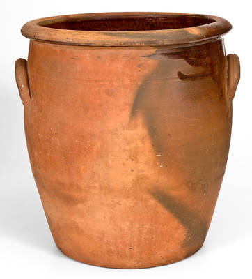 Large-Sized A. WILCOX / West Bloomfield (Ontario County) Redware Jar