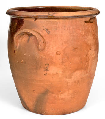 Large-Sized A. WILCOX / West Bloomfield (Ontario County) Redware Jar