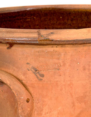 Large-Sized A. WILCOX / West Bloomfield (Ontario County) Redware Jar