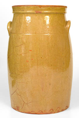 Four-Gallon Redware Churn, probably New York State origin