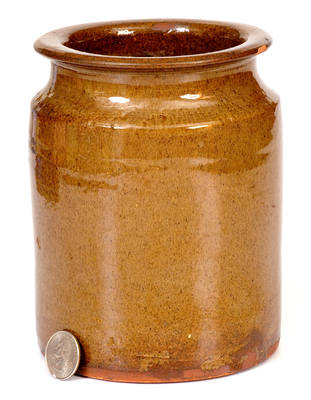 Scarce A. WILCOX / W. Bloomfield, New York Glazed Redware Jar