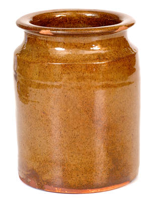 Scarce A. WILCOX / W. Bloomfield, New York Glazed Redware Jar