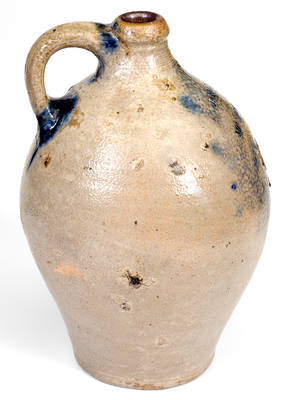 Fine J. REMMEY / MANHATTAN-WELLS / NEW-YORK Cobalt-Decorated Stoneware Jug