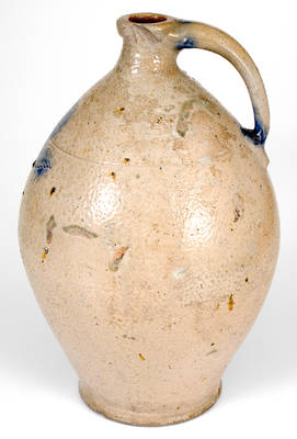 Boston Stoneware Jug w/ Impressed Floral Decoration, attrib. Jonathan Fenton, late 18th century