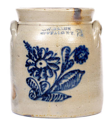Two-Gallon C.W. BRAUN / BUFFALO N.Y. Stoneware Jar