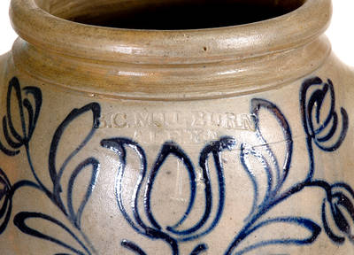 Fine B.C. MILBURN / ALEXA (Alexandria, VA) One-and-a-Half-Gallon Stoneware Jar, Illustrated on Cover of Wilder