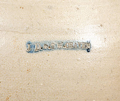 Monumental J. D. & T. W. CRAVEN Stoneware Water Cooler Inscribed 