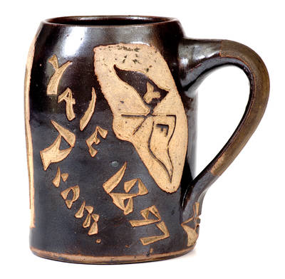 Unusual Stoneware Yale Mug, 