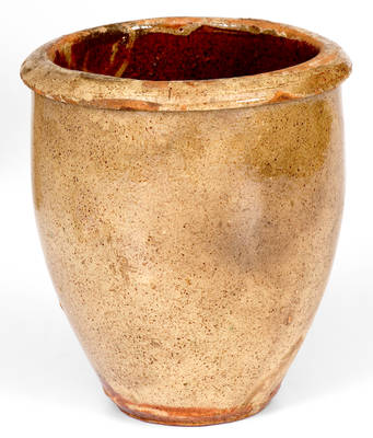 S. BELL & SON. / STRASBURG, Virginia Shenandoah Valley Glazed Redware Jar