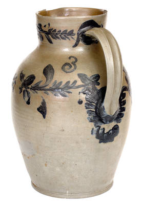 Scarce Three-Gallon Stoneware Pitcher, attrib. Henry Harrison Remmey, Philadelphia, PA