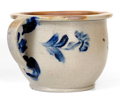 Extremely Rare Stoneware Chamberpot attrib. Henry Harrison Remmey, Philadelphia, PA, c1835