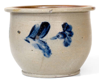 Extremely Rare Stoneware Chamberpot attrib. Henry Harrison Remmey, Philadelphia, PA, c1835