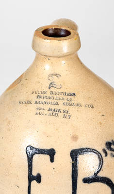 Two Buffalo, New York Stoneware Advertising Jugs