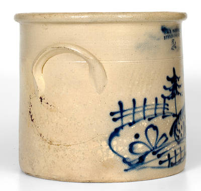 Scarce J. & E. NORTON / BENNINGTON VT Stoneware Deer Crock