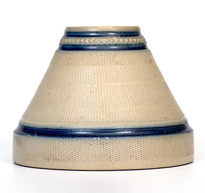 Unusual White's Utica Stoneware Matchsafe w/ Kansas City Advertising