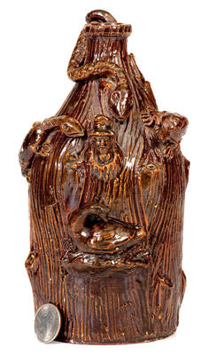 Rare Small-Sized Bray Brothers Stoneware Temperance Jug, Illinois, Kentucky or Indiana, c1880-90