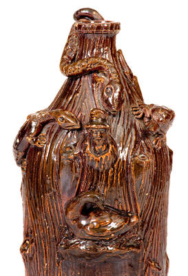 Rare Small-Sized Bray Brothers Stoneware Temperance Jug, Illinois, Kentucky or Indiana, c1880-90