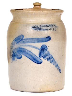 SIPE, NICHOLS & CO. / WILLIAMSPORT, PA Lidded Stoneware Jar