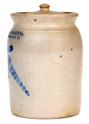 SIPE, NICHOLS & CO. / WILLIAMSPORT, PA Lidded Stoneware Jar