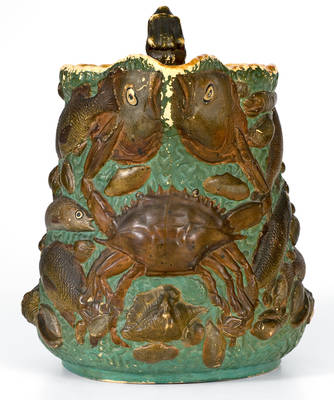 Outstanding Edwin Bennett, Baltimore, MD Cold-Painted Marine Pitcher