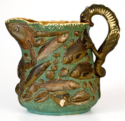 Outstanding Edwin Bennett, Baltimore, MD Cold-Painted Marine Pitcher